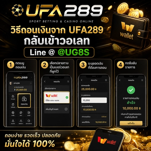 วิธีถอนเงินจาก-UFA289-กลับเข้าวอเลท